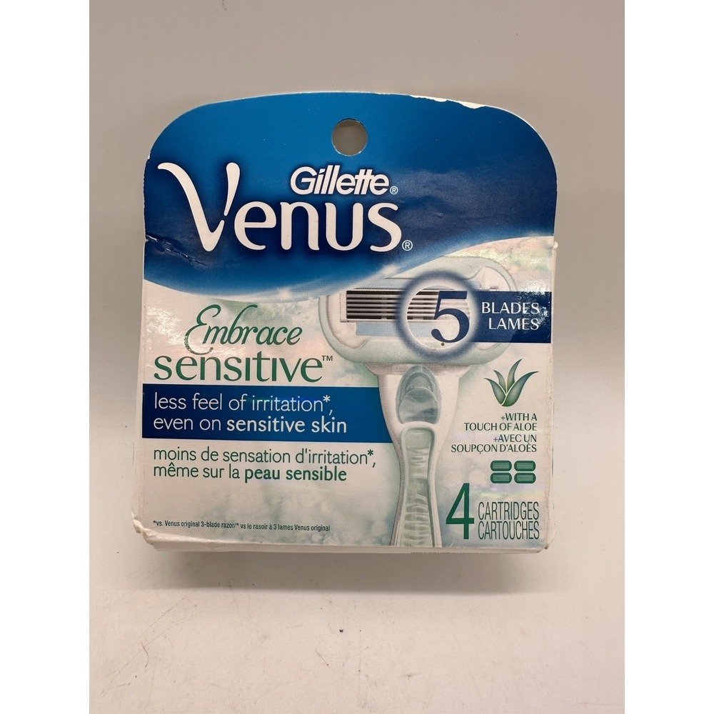Gillette Venus Embrace Sensitive Razor Blade Refills 5 Blade 4 Cartridges‎